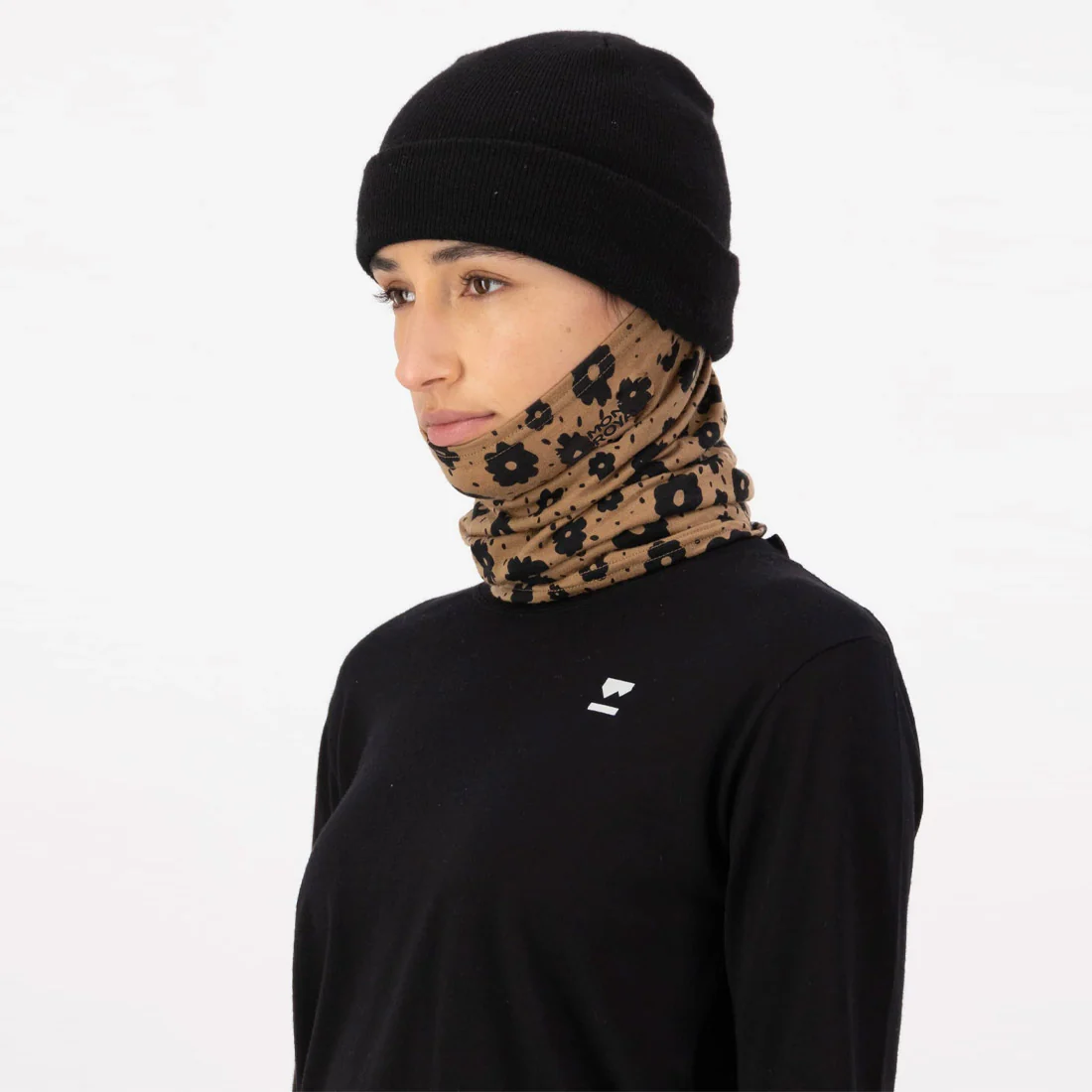 MONS ROYALE Daily Dose Neckwarmer - Aoraki Lily Toffee - Image 3