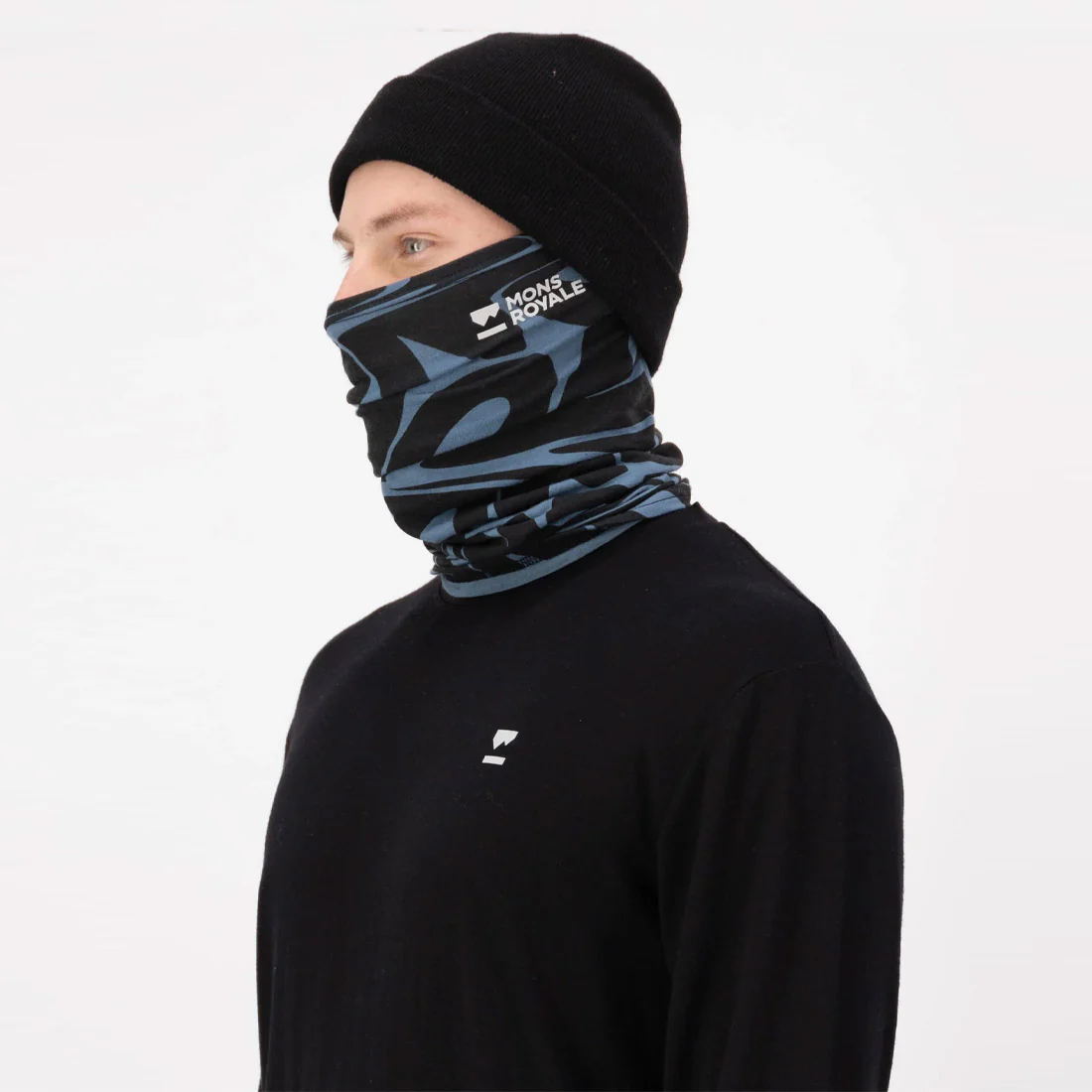 MONS ROYALE Daily Dose Neckwarmer - Signal Lost Goblin Blue - Image 2