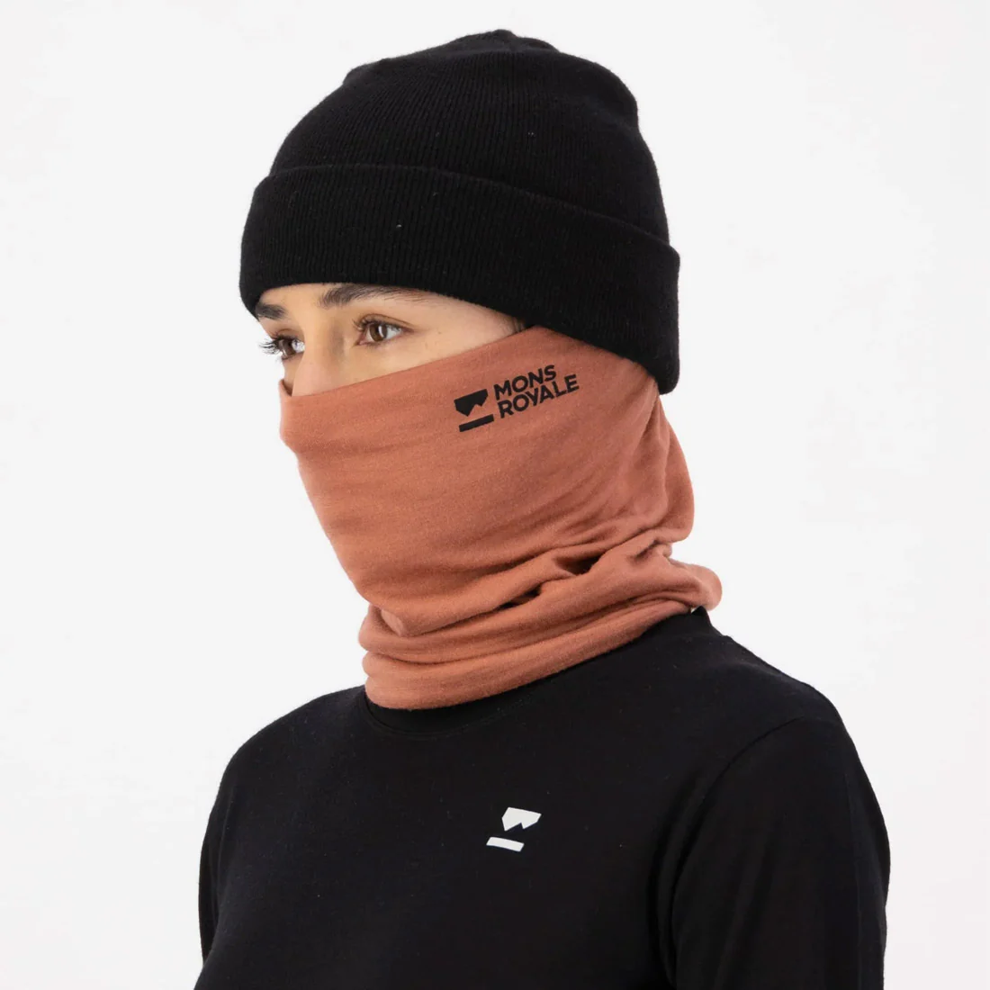 MONS ROYALE Double Up Merino Neckwarmer - Canyon Rose - Image 3