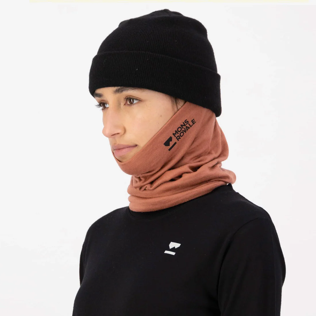 MONS ROYALE Double Up Merino Neckwarmer - Canyon Rose - Image 4