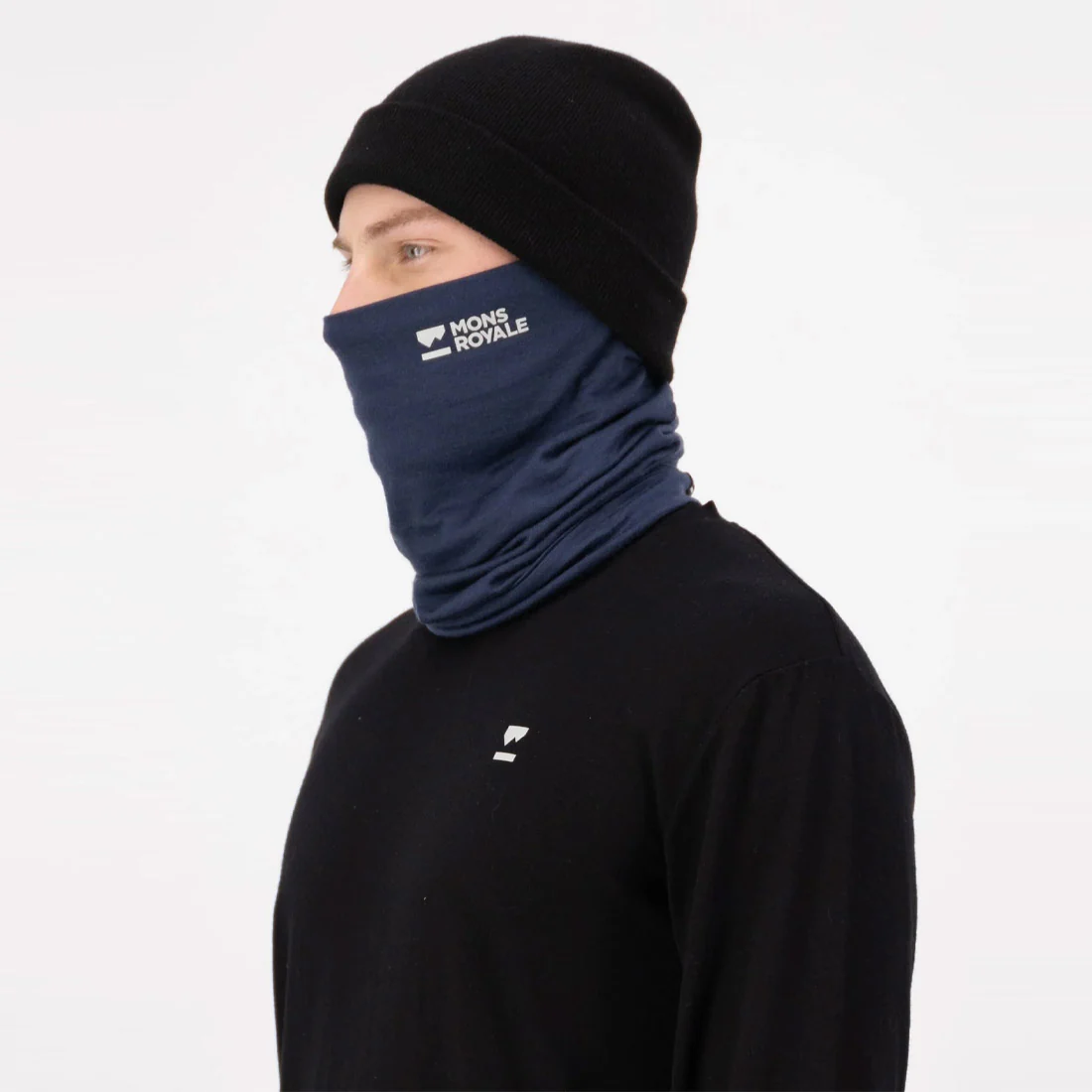 MONS ROYALE Double Up Merino Neckwarmer - Midnight - Image 3