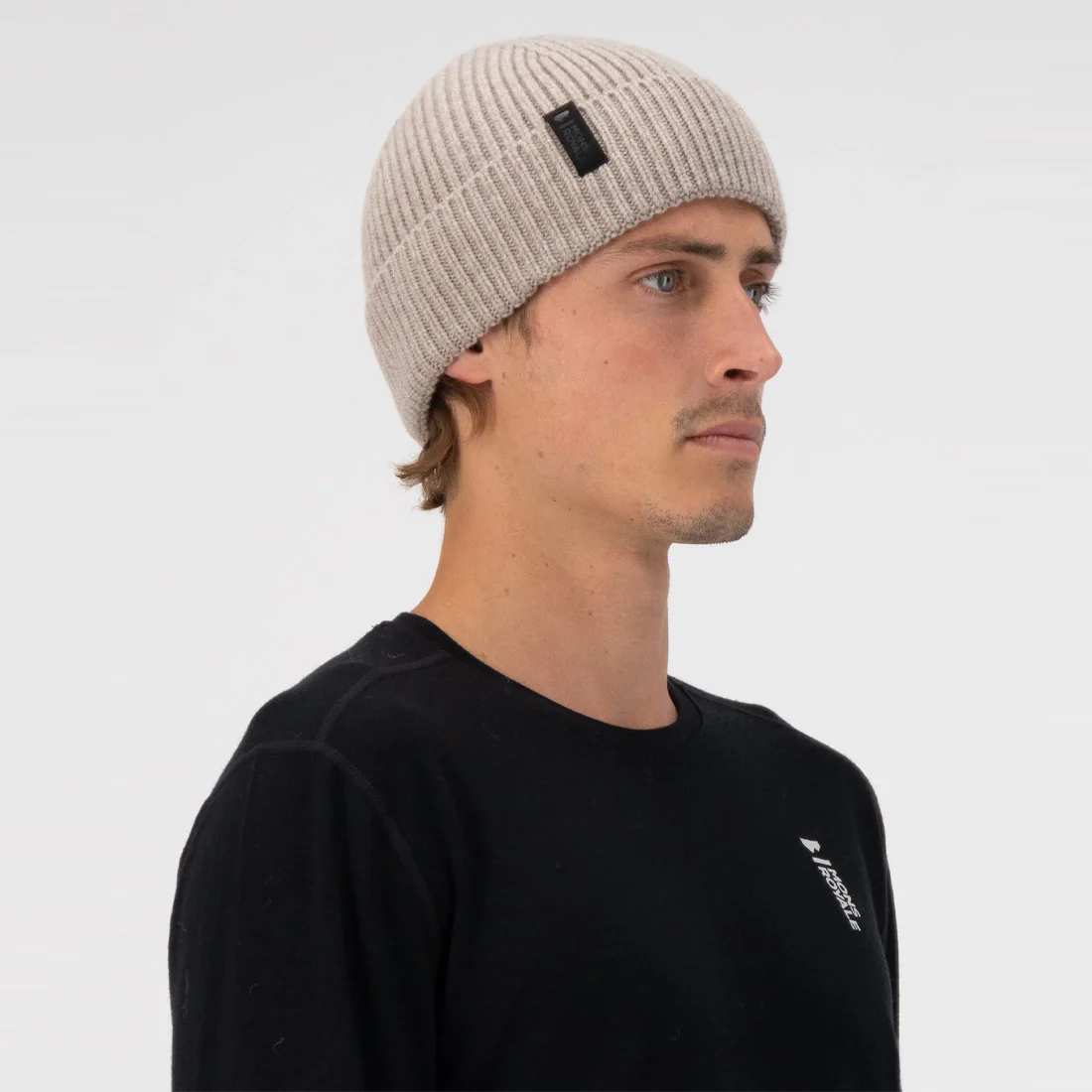 MONS ROYALE Fjord Merino Beanie - Taupe - Image 3