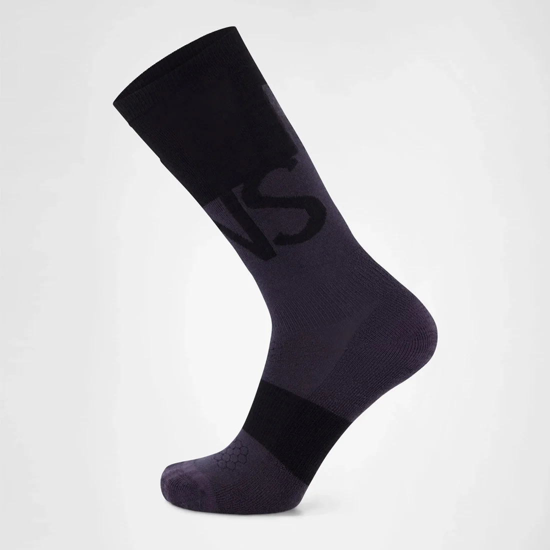 MONS ROYALE Unisex Ultra Cushion Merino Snow Sock - Black/9 Iron