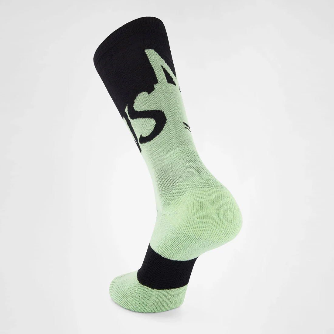 MONS ROYALE Unisex Ultra Cushion Merino Snow Sock - Matcha/Black - Image 2