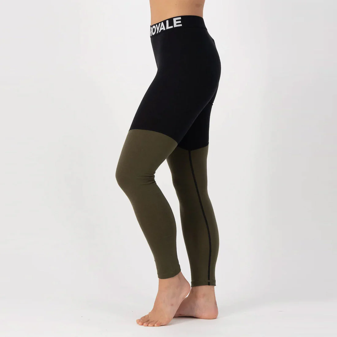 MONS ROYALE Women's Cascade Merino Legging - Dark Olive - Image 3