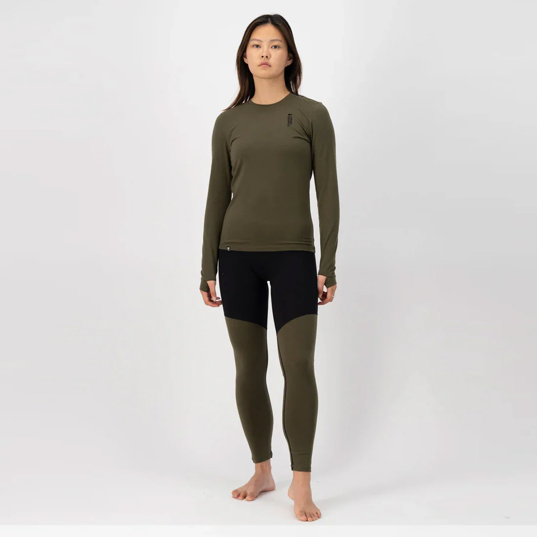 MONS ROYALE Women's Cascade Merino Legging - Dark Olive - Image 4