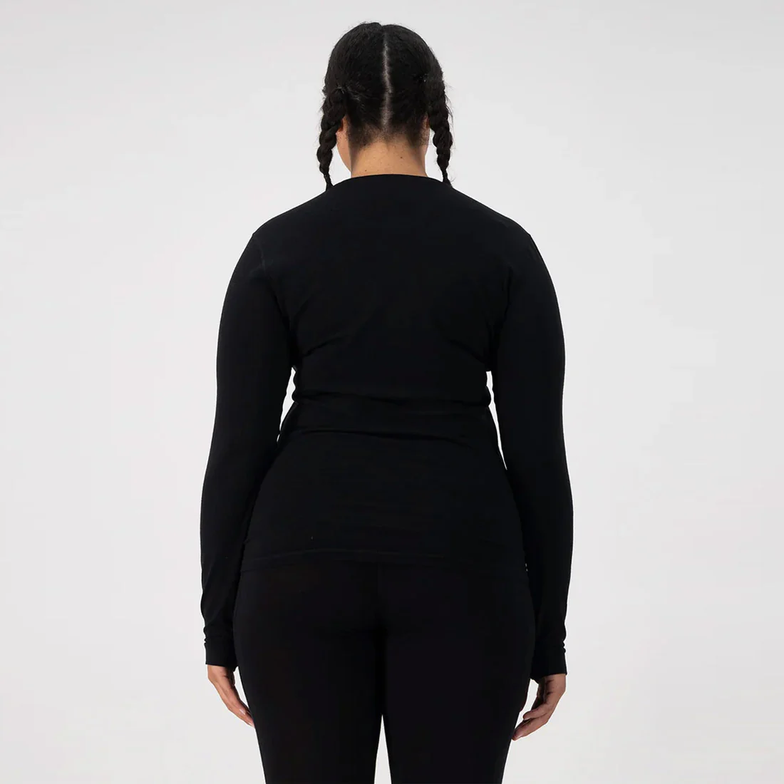 MONS ROYALE Women's Cascade Merino Long Sleeve - Black - Image 2
