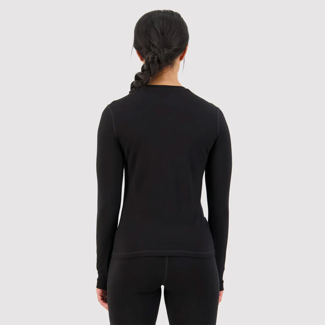 MONS ROYALE Women's Cascade Merino Long Sleeve - Black - Image 5