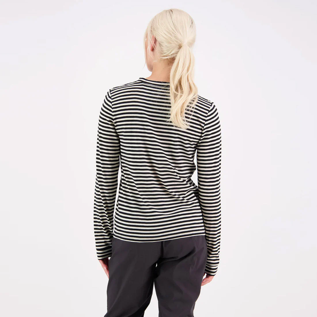 MONS ROYALE Women's Icon Merino Long Sleeve - MR Stripe - Image 2