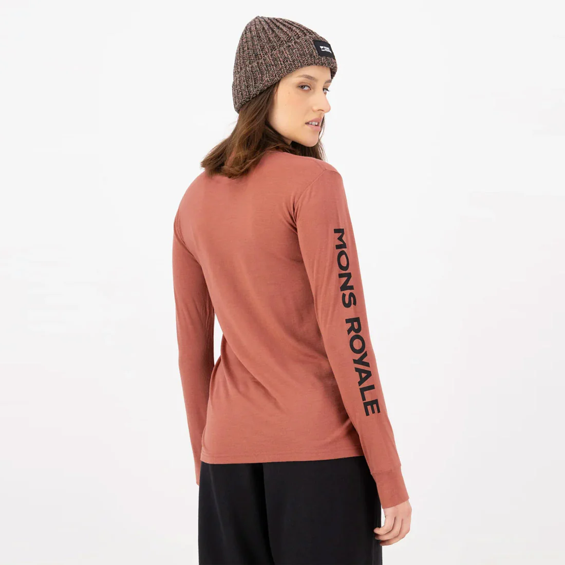 MONS ROYALE Women's Yotei Merino Classic Long Sleeve - Canyon Rose - Image 2