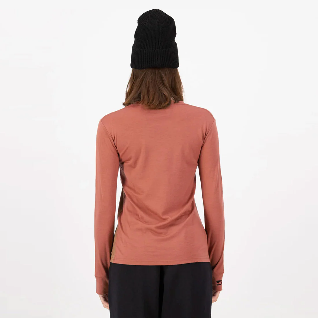 MONS ROYALE Women's Yotei Merino Long Sleeve - Canyon Rose/Toffee - Image 2