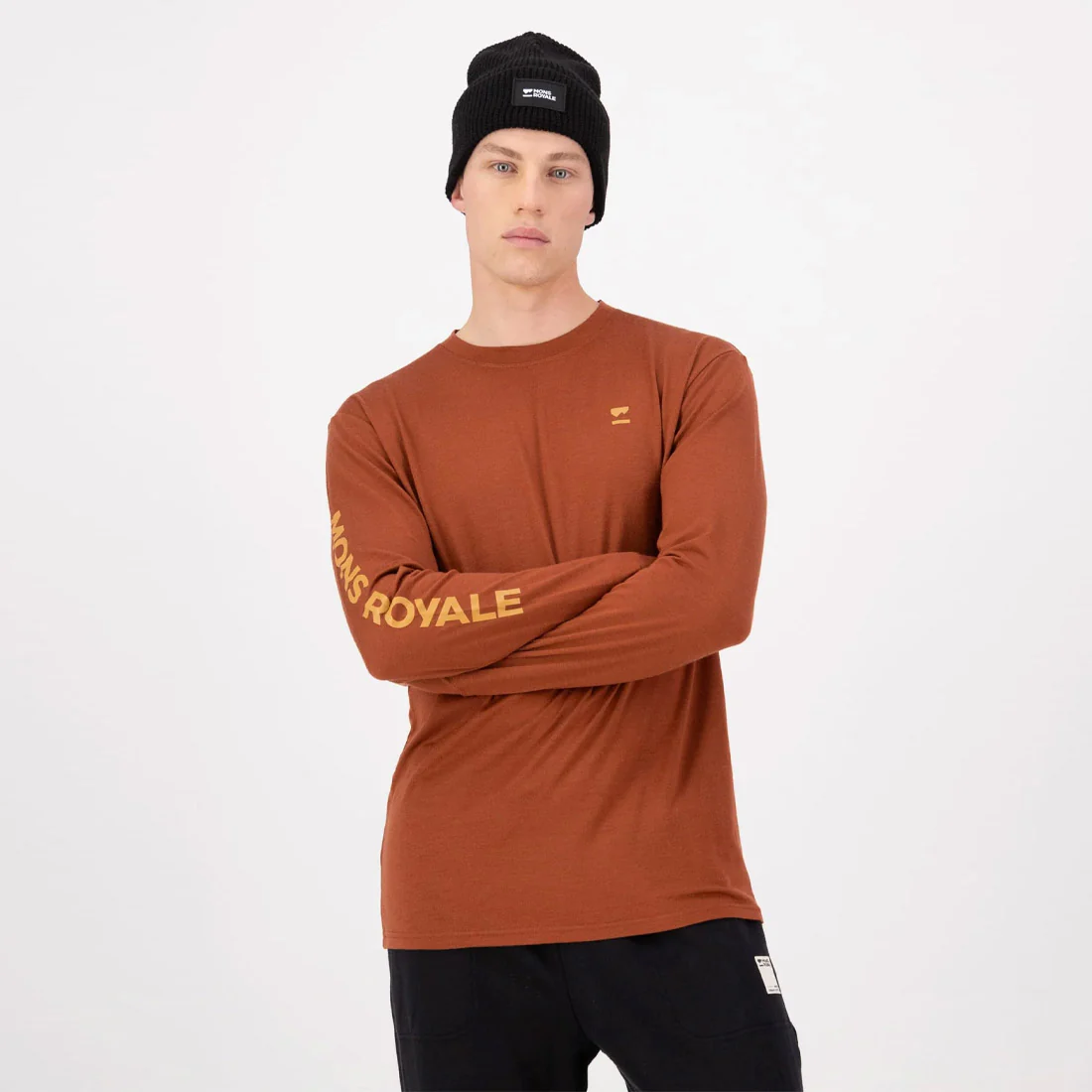 MONS ROYALE Yotei Merino Classic Long Sleeve - Sienna - Image 3