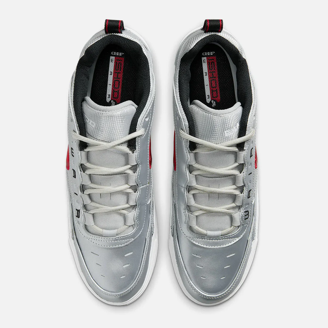 NIKE SB Air Max Ishod Premium - Metallic Silver/Varsity Red - Image 5