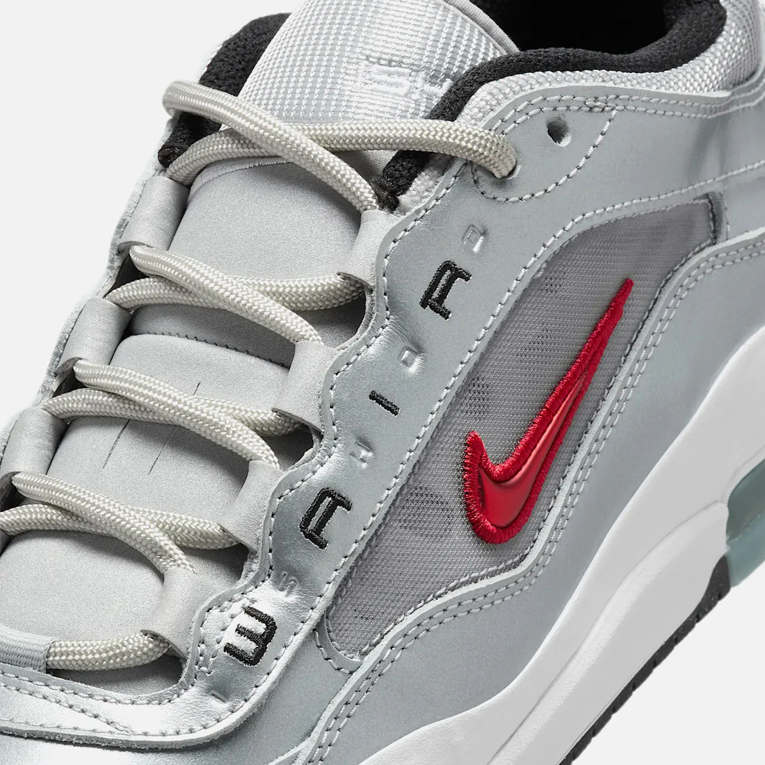 NIKE SB Air Max Ishod Premium - Metallic Silver/Varsity Red - Image 7