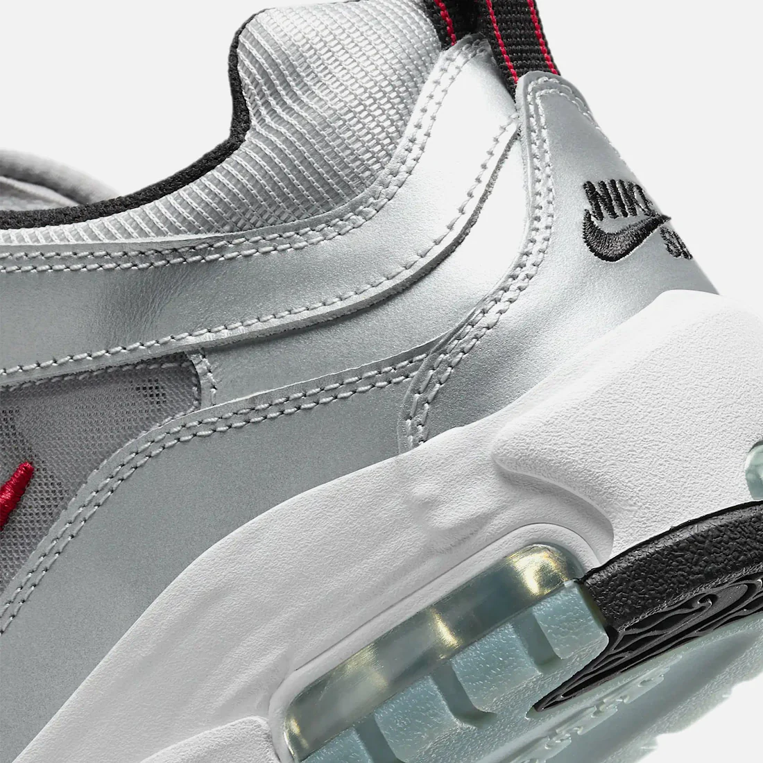 NIKE SB Air Max Ishod Premium - Metallic Silver/Varsity Red - Image 8