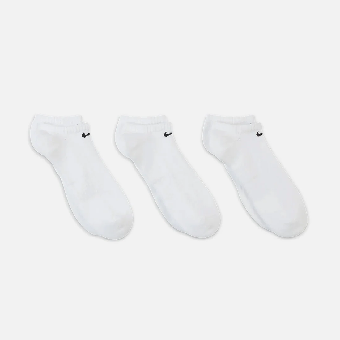 NIKE SB Everyday Cushion No Show Sock (3 Pack) - White/Black - Image 3