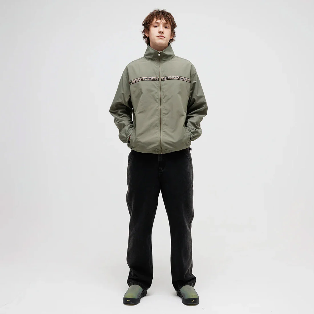 PASSPORT Rough Neg RPET Track Jacket - Sage - Image 2