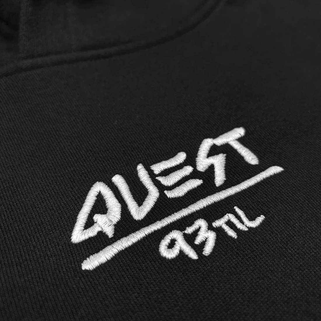 QUEST Mini Embroid Hood - Black - Image 2