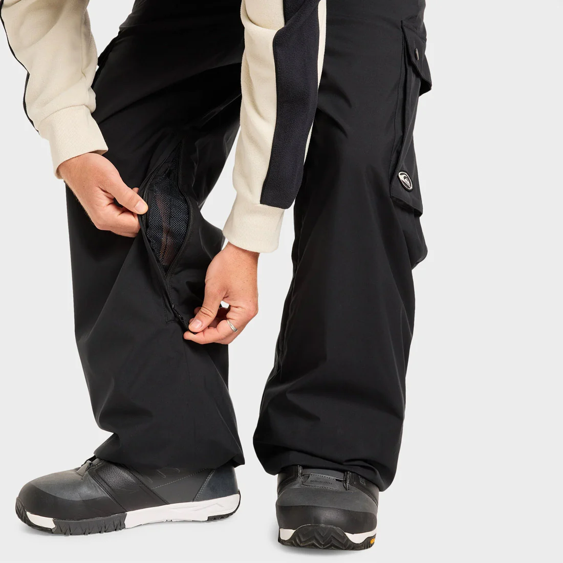 QUIKSILVER Snow Down Cargo Pant 2026 - True Black - Image 6
