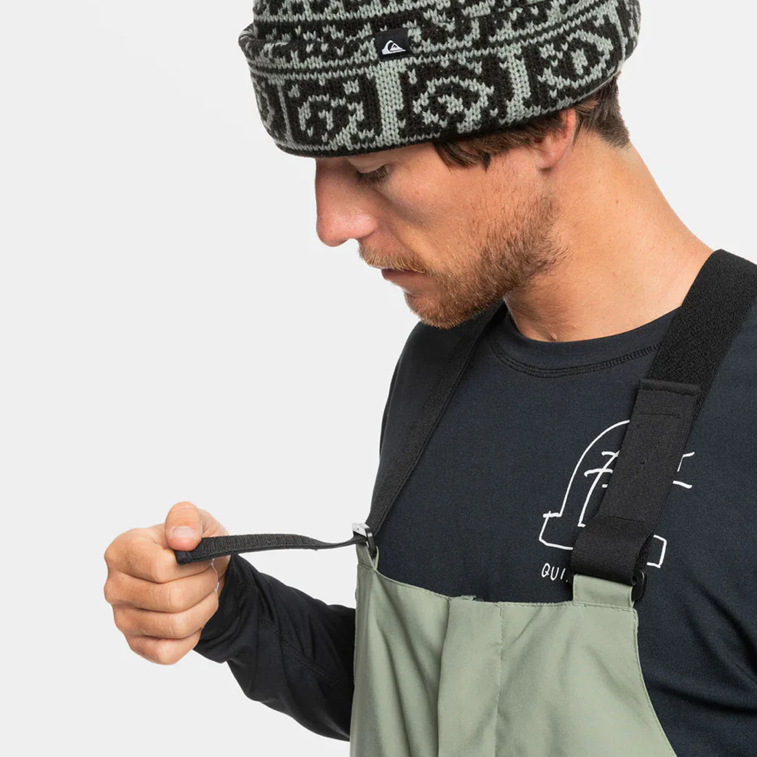QUIKSILVER Utility Bib Pant 2025 - Sea Spray - Image 3