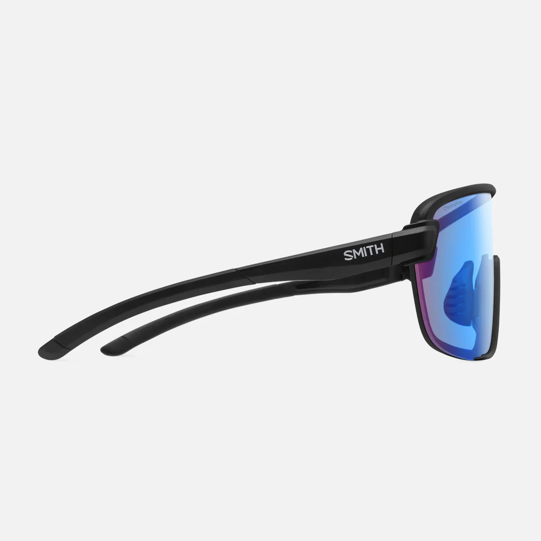 SMITH Bobcat Sunglasses - Matte Black/ChromaPop Low Light Rose Blue Mirror - Image 3