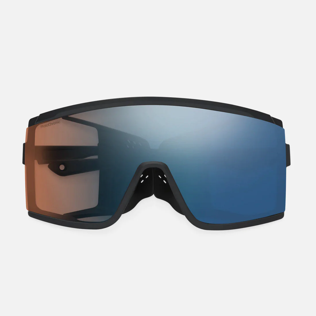SMITH Pursuit Sunglasses - Matte Black/ChromaPop Glacier Photochromic Copper to Gray with Blue Mirror - Image 2
