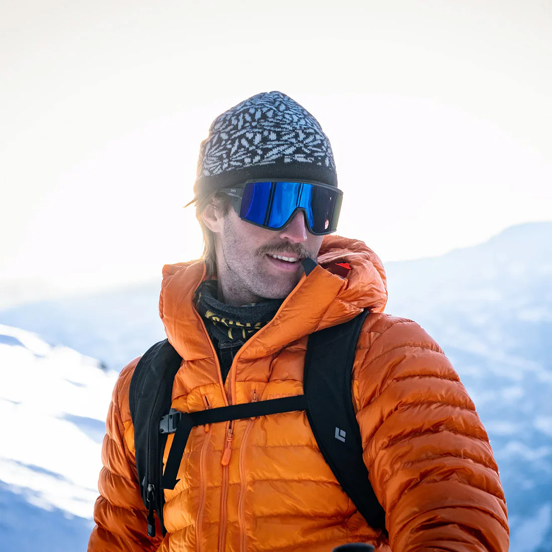 SMITH Pursuit Sunglasses - Matte Black/ChromaPop Glacier Photochromic Copper to Gray with Blue Mirror - Image 5