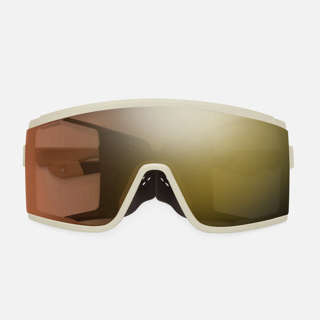 SMITH Pursuit Sunglasses - Matte Bone/ChromaPop Glacier Photochromic Copper to Gray with Gold Mirror - Image 2