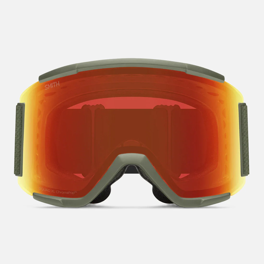 SMITH Squad XL Goggle 2026 - Fatigue Green/ChromaPop Everyday Red Mirror - Image 2