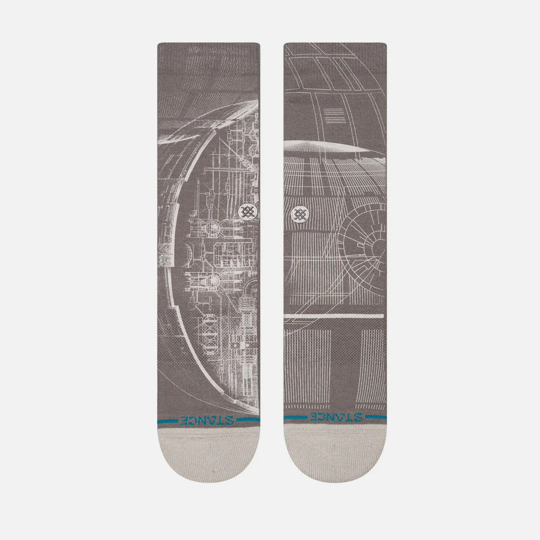 STANCE Star Wars Death Star Crew Sock - Grey - Image 2