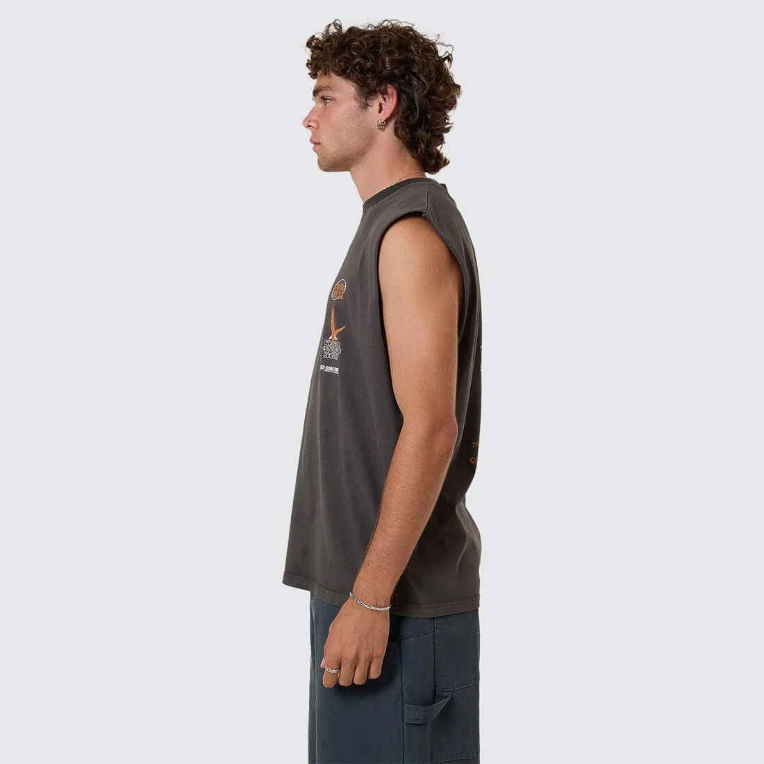 THRILLS 1st Grade Service Merch Fit Muscle Tee - Merch Black - Image 3
