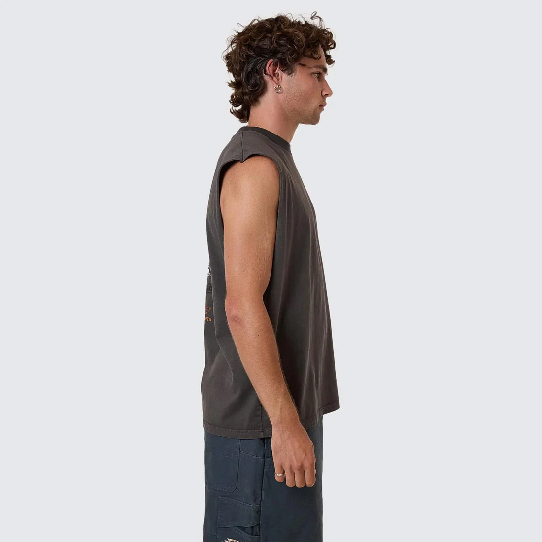 THRILLS 1st Grade Service Merch Fit Muscle Tee - Merch Black - Image 5