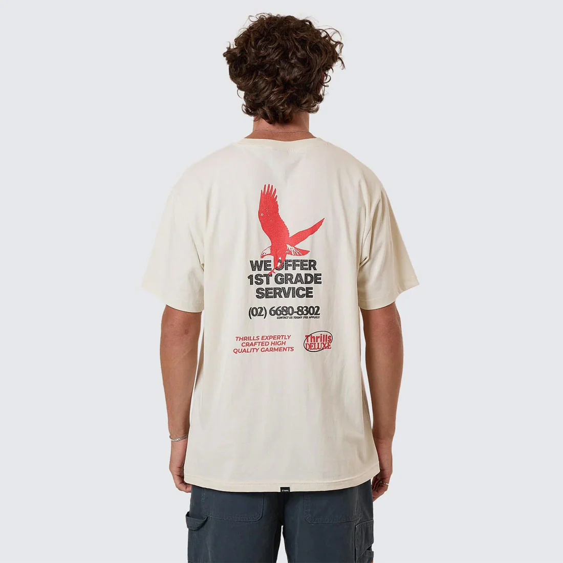 THRILLS 1st Grade Service Merch Fit Tee - Heritage White - Image 2