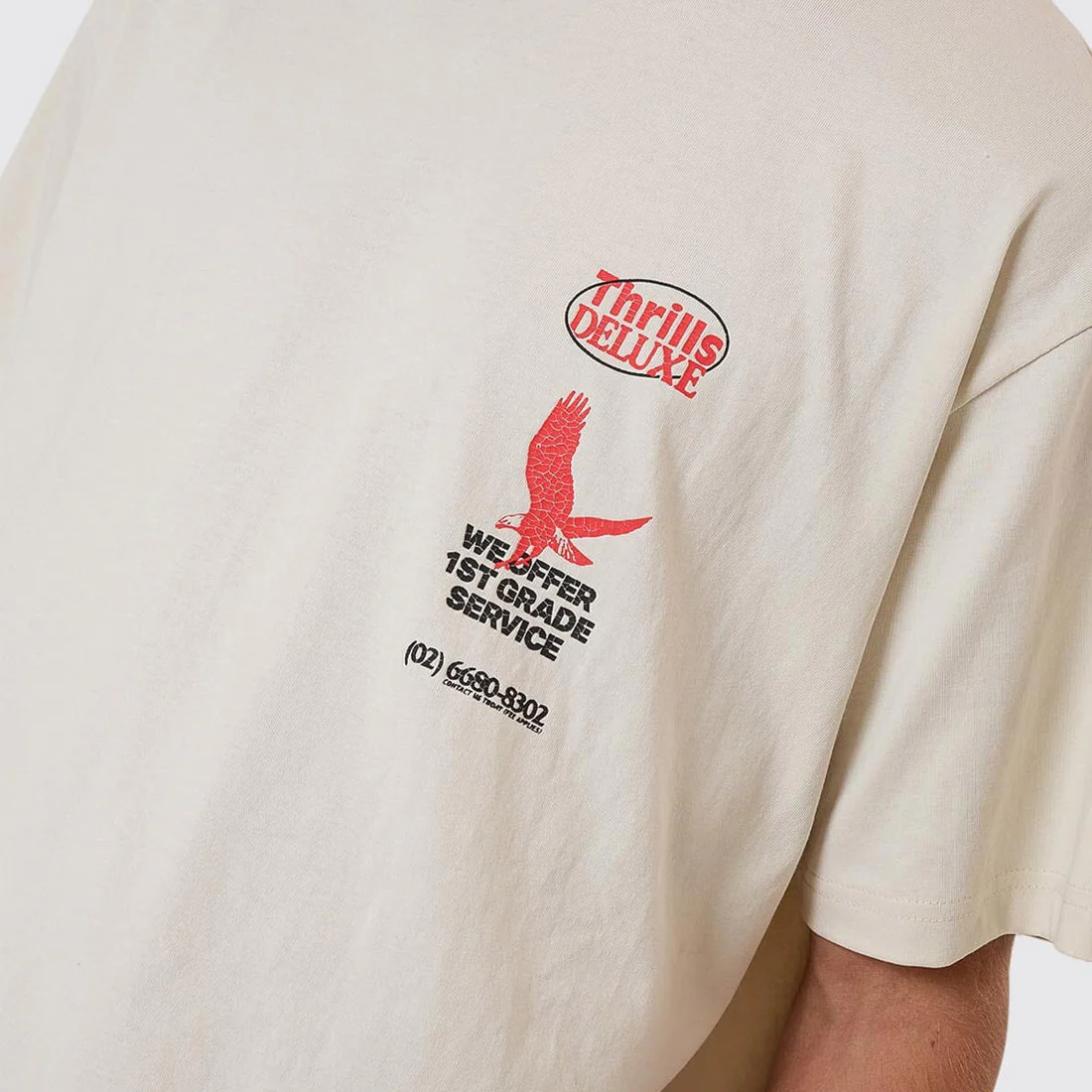 THRILLS 1st Grade Service Merch Fit Tee - Heritage White - Image 5