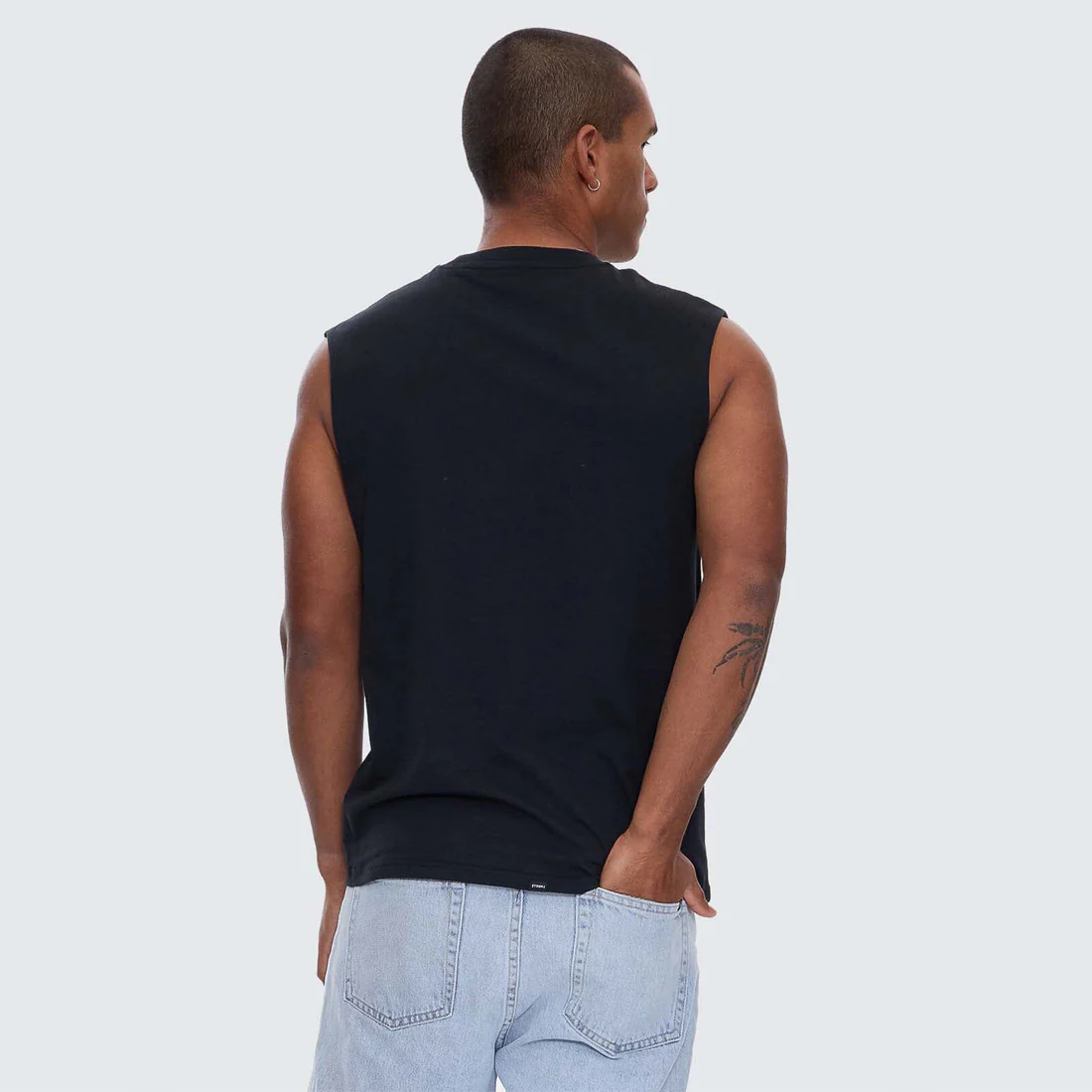 THRILLS A Haven For The Restless Merch Fit Muscle Tee - Washed Black - Image 2