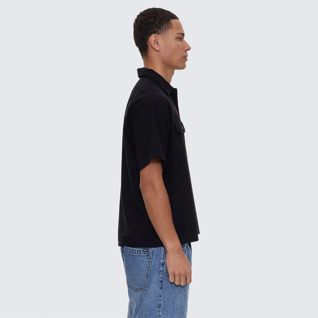 THRILLS Appreciation Short Sleeve Work Shirt - Black - Image 3