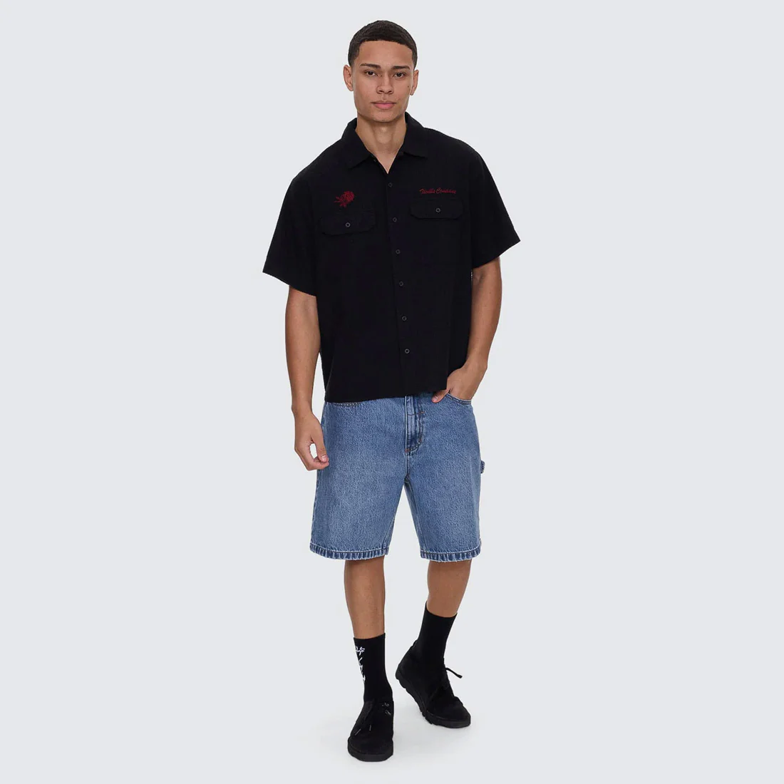 THRILLS Appreciation Short Sleeve Work Shirt - Black - Image 6