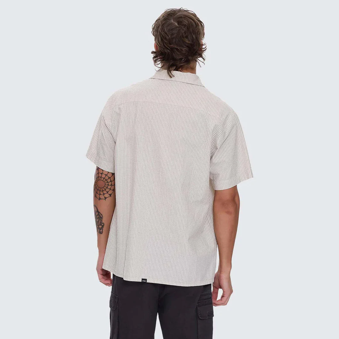 THRILLS Beauty Around Us Short Sleeve Stripe Work Shirt - Acorn - Image 3