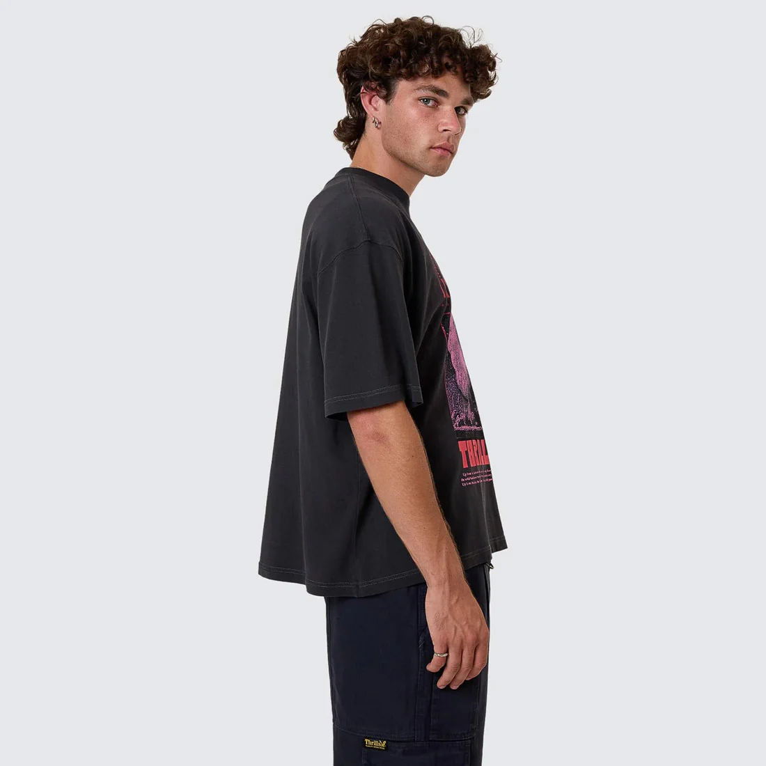 THRILLS Constant Chaos Box Fit Oversize Short Tee - Blue Graphite - Image 3