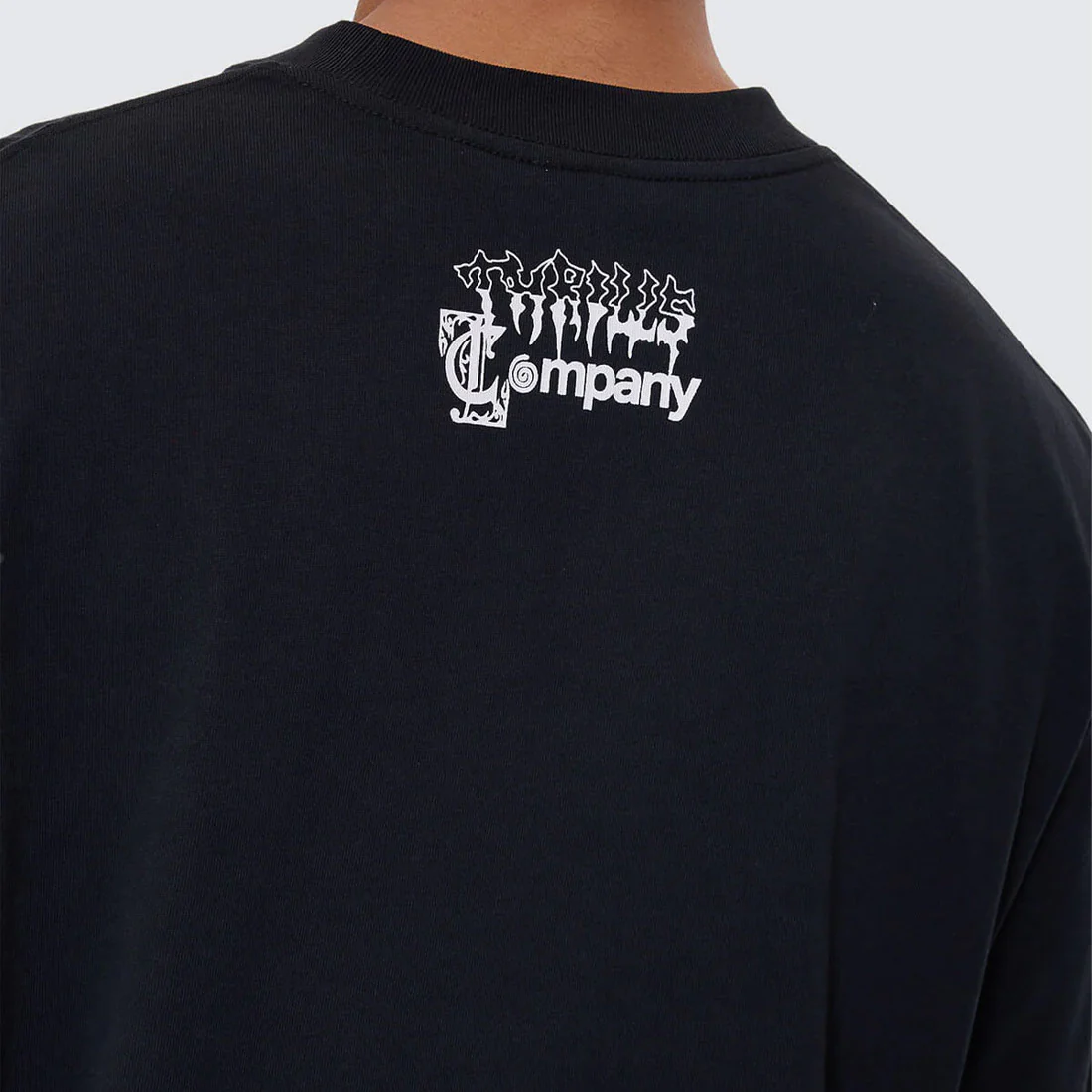 THRILLS Cut & Shattered Box Fit Oversize Cropped Tee - Faded Black - Image 5