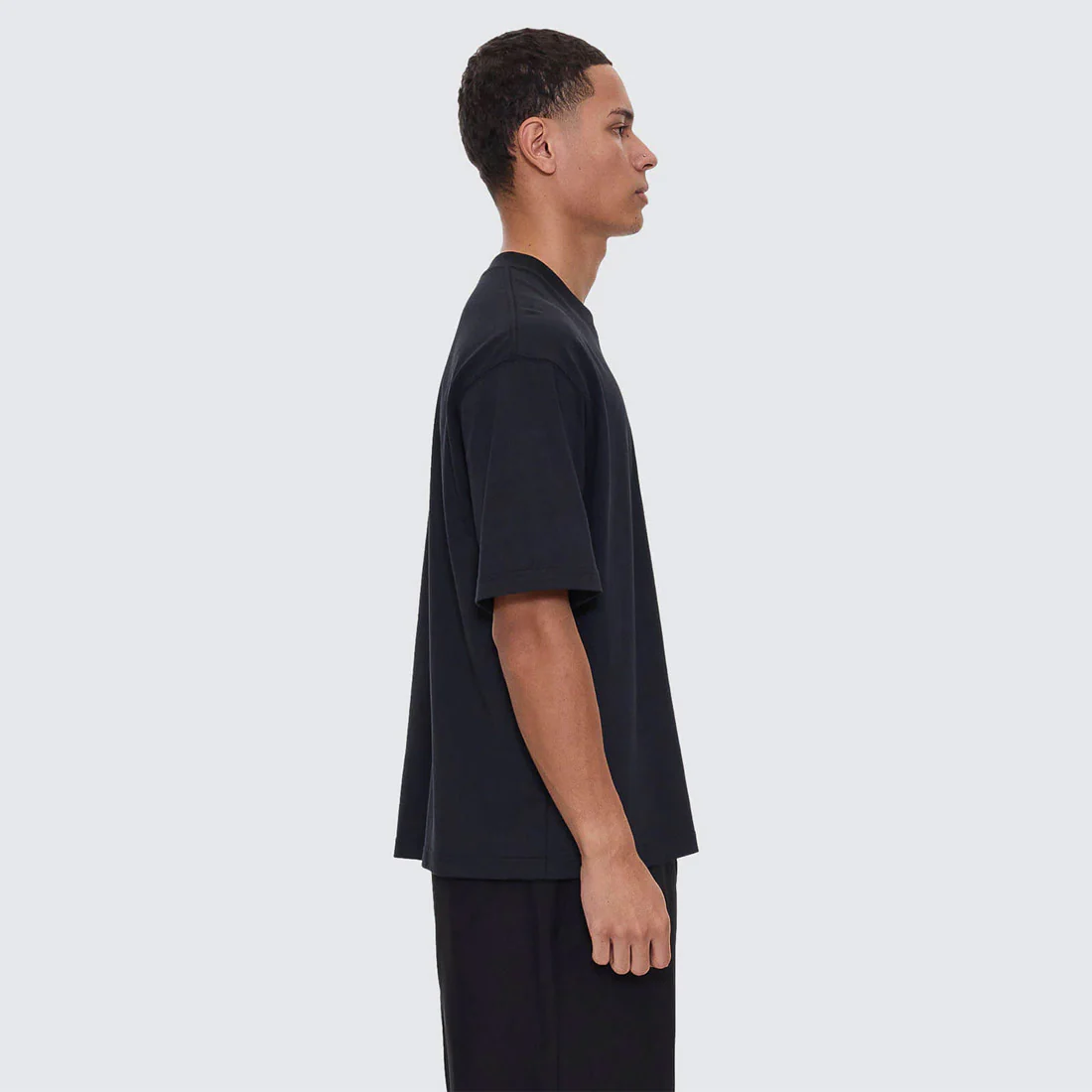 THRILLS Cut & Shattered Box Fit Oversize Cropped Tee - Faded Black - Image 6