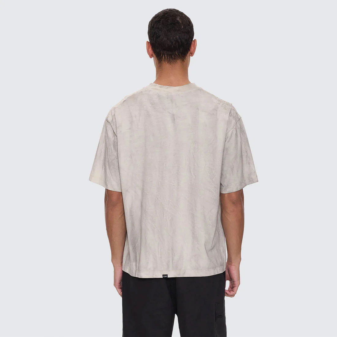 THRILLS Cut & Shattered Box Fit Oversize Cropped Tee - Marble Heritage White - Image 5