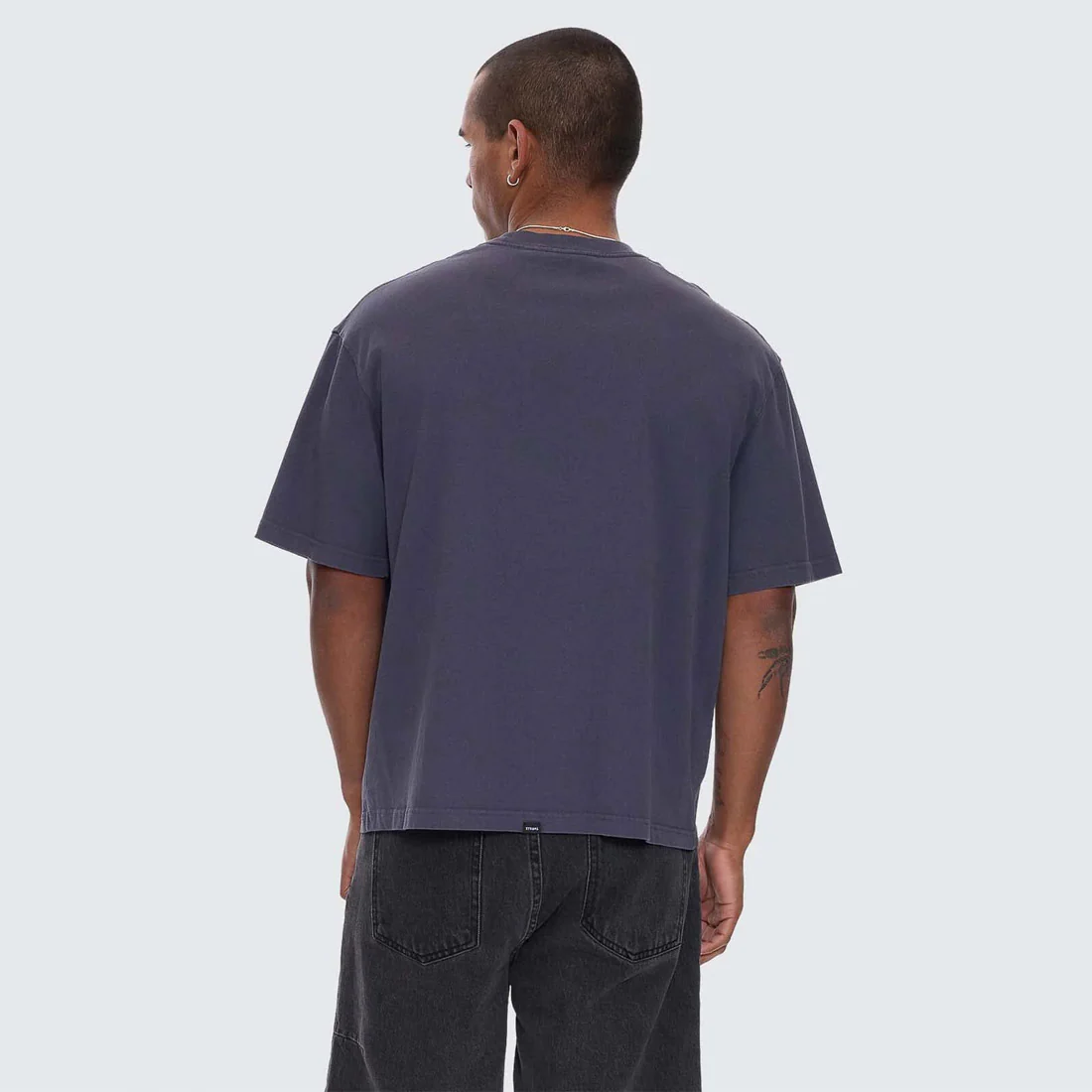 THRILLS Damage Control Box Fit Oversize Cropped Tee - Ebony - Image 3