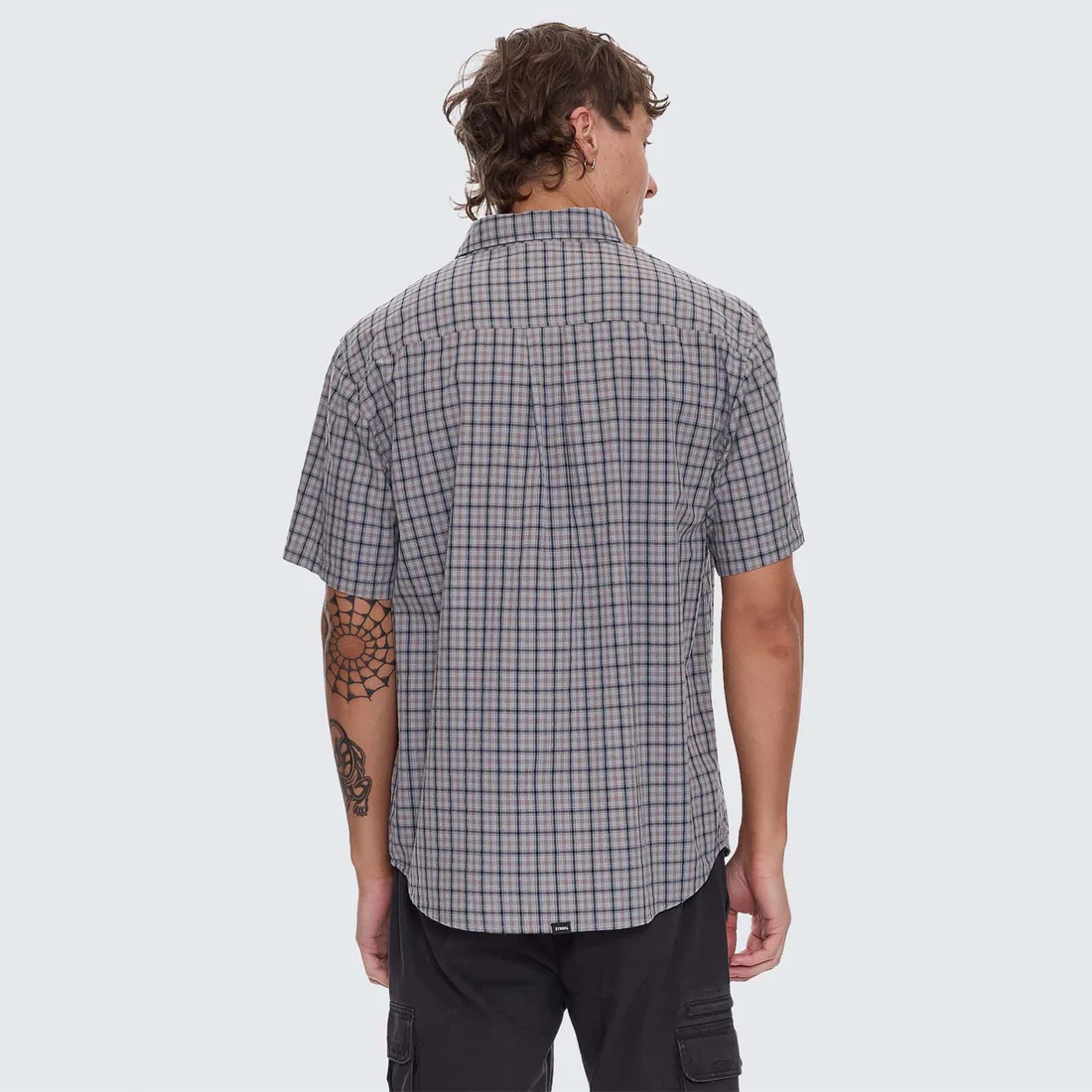 THRILLS Eyes In The Grass Short Sleeve Shirt - Light Grey - Image 3