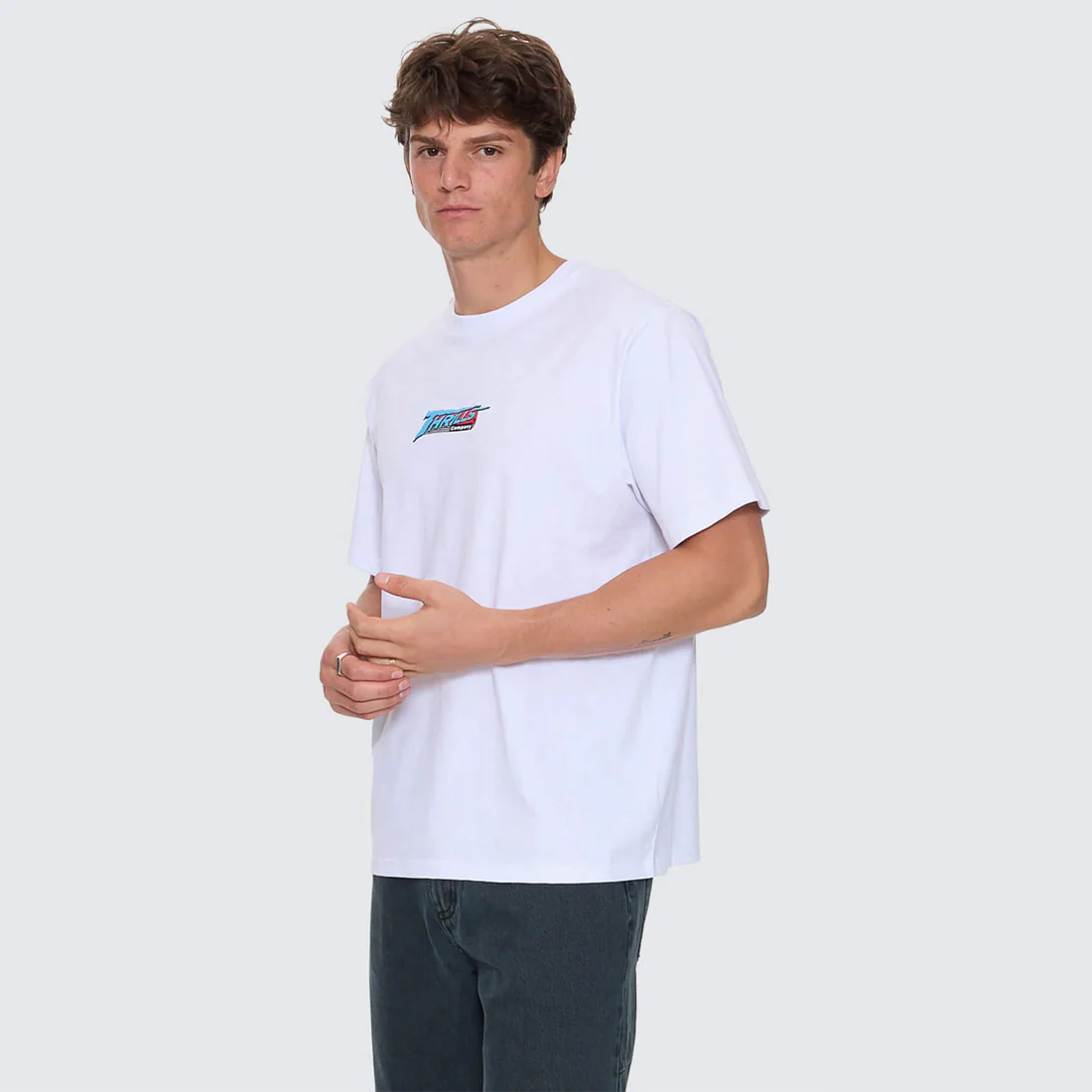 THRILLS Heavy Voltage Merch Fit Tee - White - Image 3