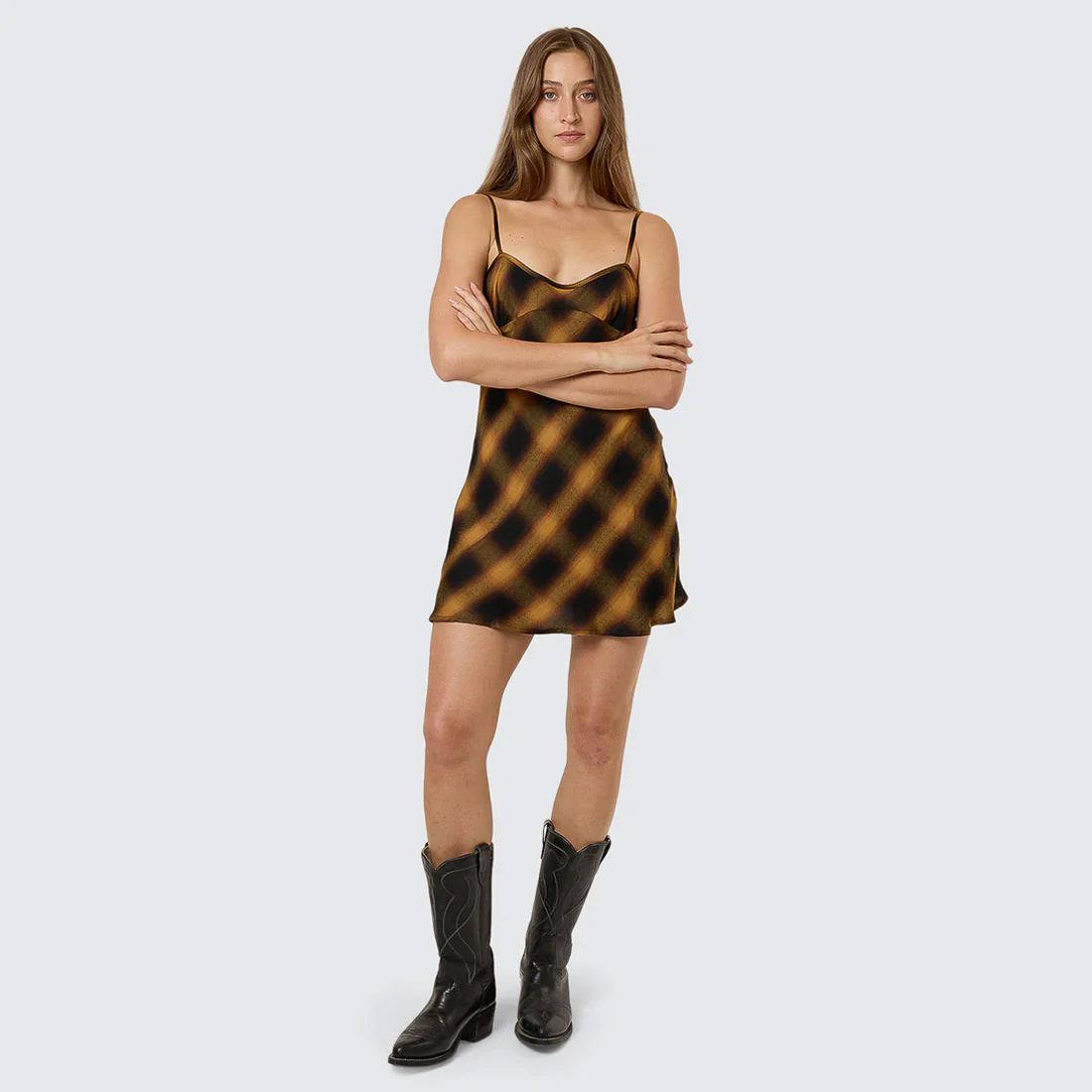 THRILLS Lost Signal Mini Dress - Bronze - Image 4