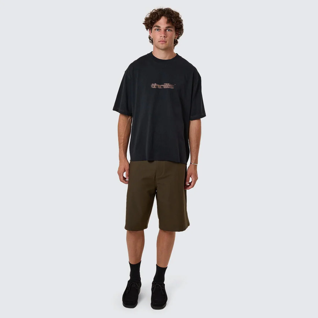 THRILLS Metamorphic Daze Box Fit Oversize Short Tee - Washed Black - Image 5