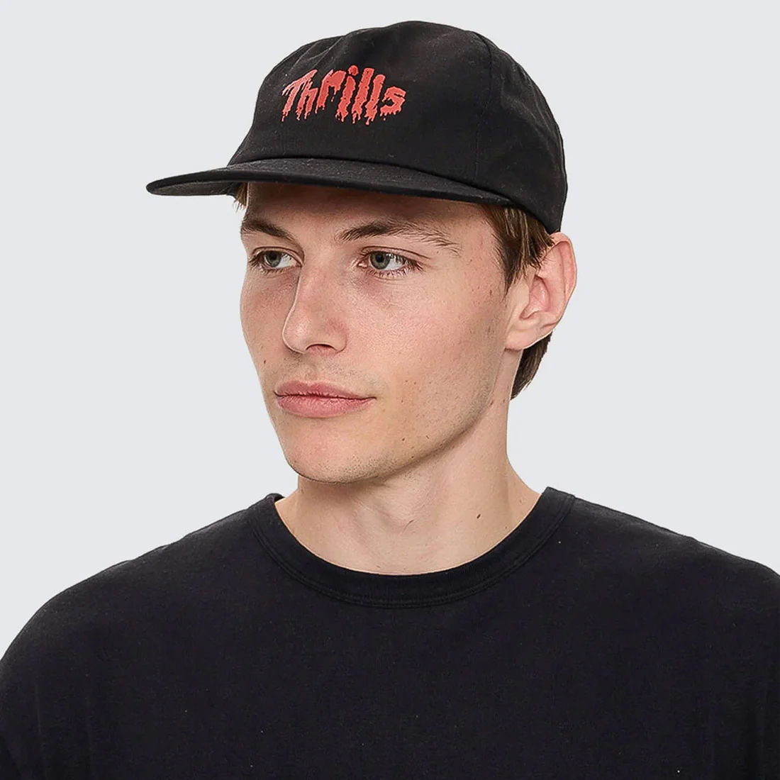 THRILLS Once Bitten Twice Shy 5 Panel Cap - Black - Image 3