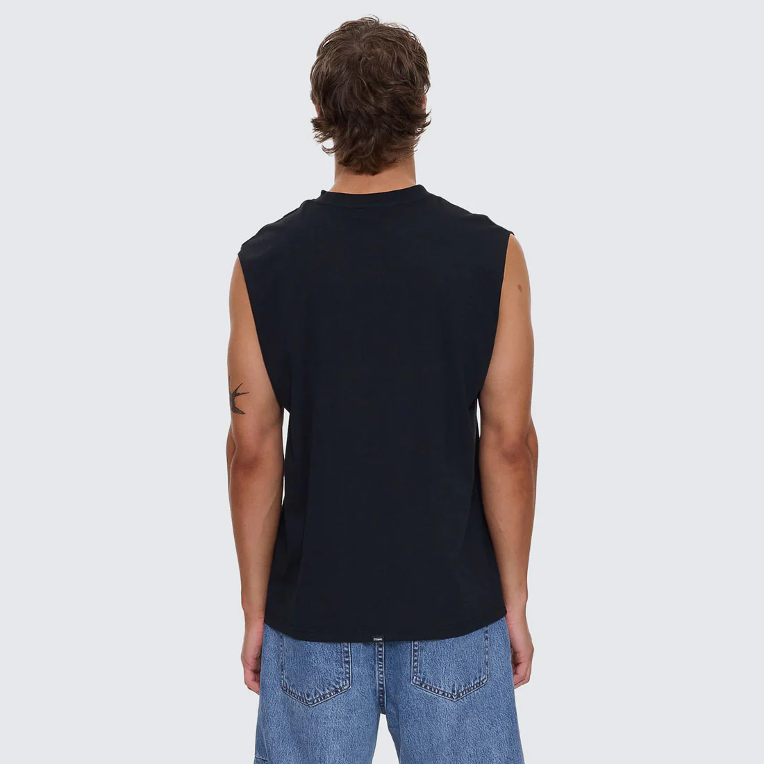 THRILLS Paradise Before Anarchy Merch Fit Muscle Tee - Washed Black - Image 2
