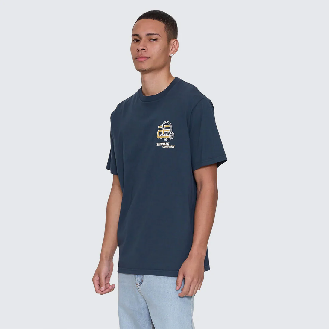 THRILLS Paradise Falling Merch Fit Tee - Federal Blue - Image 4